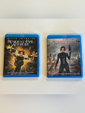 Resident Evil Blu-ray Set (Afterlife & Retribution) - Blue Cases